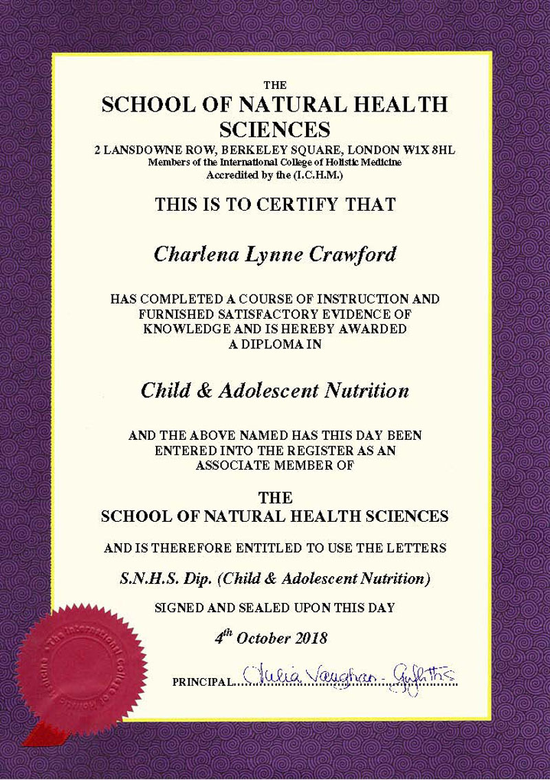 Child & Adolescent Nutrition Diploma